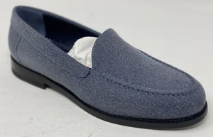 Manolo Blahnik Dineguardo Blue Denim Moc Toe Loafers 37.5 EU / 7.5 US / 4.5 UK - Picture 1 of 12