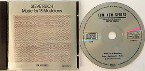 Steve Reich -Musik für 18 Musiker CD -W.GERMANY FS -ECM (1978 Album Re-Issue) - Bild 1 von 3