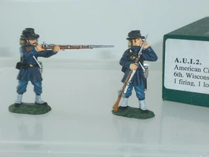 FRONTLINE AUI2 UNION EJÉRCITO 6O REGIMIENTO WISCONSIN DE PIE DISPARO + CARGA - Imagen 1 de 2