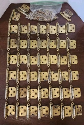 45 стальных дверных петель AMEROCK 3/8 для шкафа буфета полированная латунь 7128  - Изображение 1 из 4