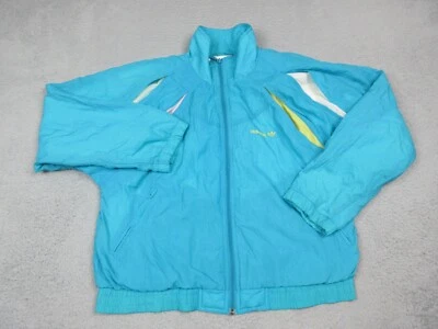 Chaqueta cortavientos vintage Adidas para mujer adulto pequeña azul al aire libre abrigo Foto 1 de 4