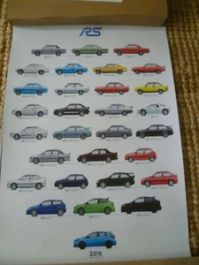 FORD RS Range - History of the RS - A3 Poster Print - LOOK!  - Picture 1 of 1