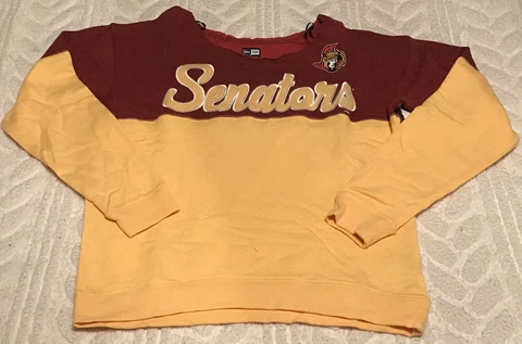 Ottawa Senators Womens Scoop Neck Sweatshirt New Era 5th & Ocean NHL NWT Cover