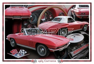 1965 Corvette Convertible Poster Print - Picture 1 of 1