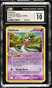 Tarjeta Pokémon CGC 10 gemas como nueva Gardevoir 9/108 Holo EX Power Keepers 2006 remolino - Imagen 1 de 2