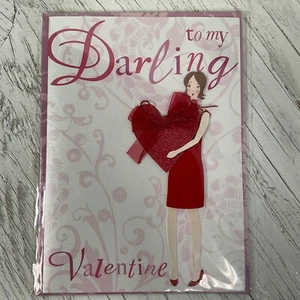 Meri Meri To My Darling Valentine Card w/ Envelope - 3D Heart Bow - New - Picture 1 of 12