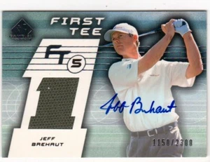 (2003 SP GIOCO USATO GOLF JEFF BREHRUT #64 RELIQUIA CAMICIA AUTO ROOKIE #/2300 - Foto 1 di 2