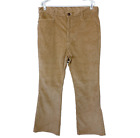 Pantalon vintage Lee Khaki Tan Flare Bootcut en cordur 36 x 30