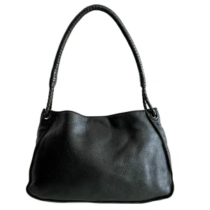 Bolso de hombro vintage de cuero negro BOTTEGA VENETA - Imagen 1 de 19