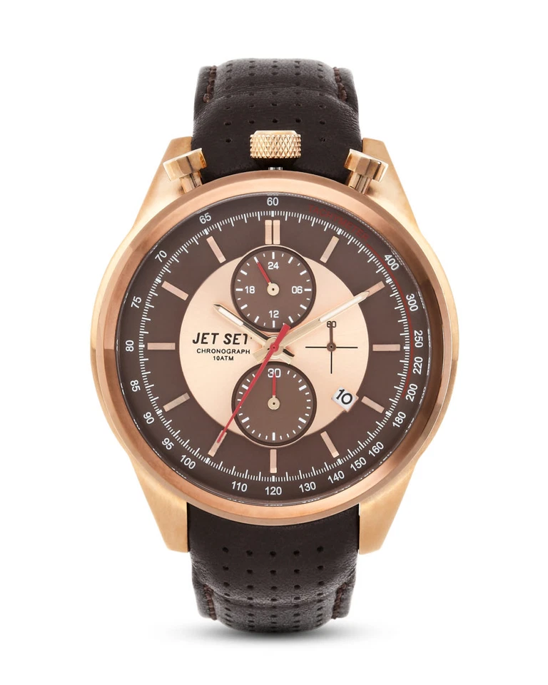 Reloj Hombre JET SET Turín Cronógrafo Marrón/Oro Rosa Cuarzo J1186R-736 Foto 1 de 1