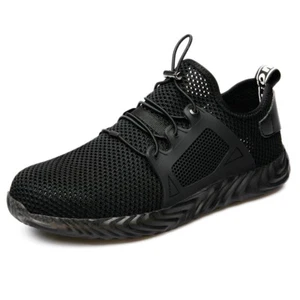 Mens Mesh Safety Shoes Work Steel Toe Boots Indestructible Lightweight Sneakers - Picture 1 of 39