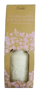 COPENHAGEN Candle Co.Reed Room Diffuser, Embossed Ceramic Sandalwood Gift, New - Picture 1 of 12