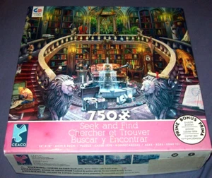 Puzzle Ceaco CERCA E TROVA libreria - 750 pz 24 oggetti da trovare - COMPLETO - Foto 1 di 2