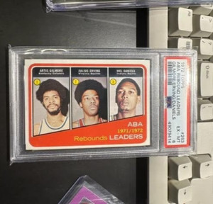 1972-73 Topps #263 Julius Erving/Artis Gilmore/Mel Daniels LEADERS HOF PSA 6
