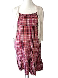 Mädchen OLD MARINE Seersucker Kleid LILLY PULITZER Cardigan 10 12 kariert Ostern pink - Bild 1 von 6