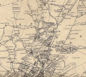 Worcester Cherry Valley Morningdale MA 1870 Map with Homeowners Names Shown - Picture 1 of 3
