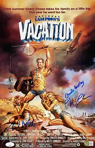 Chevy Chase Beverly D'Angelo Christie Brinkley Signed 11x17 Vacation Photo JSA - Picture 1 of 4