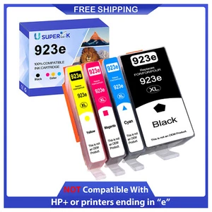 4PK 923 CYBM Color INK Compatible With HP OfficeJet Pro 8123~Not for “e“ series - Picture 1 of 24