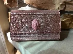 Kurt Geiger Party Eagle Clutch Drench Pale Pink Purse NWOT - Picture 1 of 15