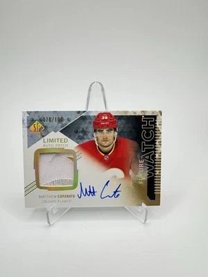 2023-24 Sp Authentic Matthew Coronato Future Watch Patch Auto /100. Flames - Image 1 of 2