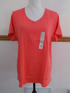 Croft & Barrow Classic T-Shirt, Sz XXL *NEW* Coral Short Sleeve - Picture 1 of 7