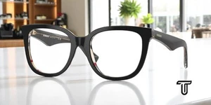 BURBERRY BE2415 4121 Top Black Vintage Check Demo Lens 53 mm Women's Eyeglasses - Picture 1 of 7