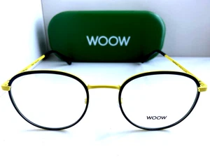 Marco de anteojos redondo amarillo WOOW Paris Rush Hour 1 9335 49 mm para hombre y mujer - Imagen 1 de 4