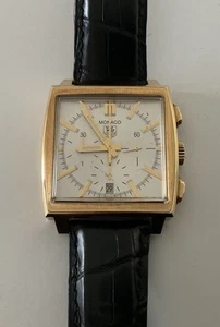 Tag Heuer Monaco Chronograph 18k Yellow Gold Pre-Owned Watch Box & Papers - Picture 1 of 13