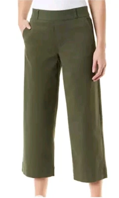 Gloria Vanderbilt Ladies Wide Leg Cropped Pull On Pant Size 12 - Image 1 of 3