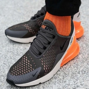 Nike Air Max 270 Thunder Grey Orange Mens Size US 11 Casual Shoes Runners New✅ - Picture 1 of 7