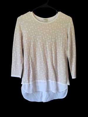 Blusa suéter de lunares crema para mujer Tyler Böe espalda abierta XS Foto 1 de 4