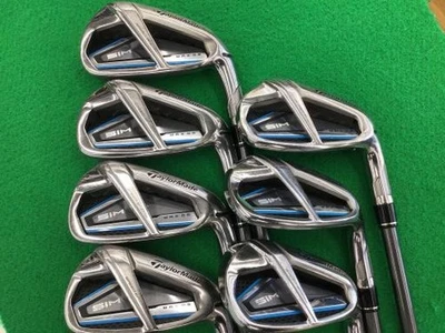TaylorMade SIM MAX OS Iron Set 5-9,Pw,Aw 7pc Flex Regular TENSEI BLUE TM60 - Image 1 of 4