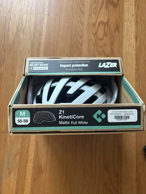 Casco de ciclismo de carretera Lazer Z1 Kineticore blanco, talla M Foto 1 de 4