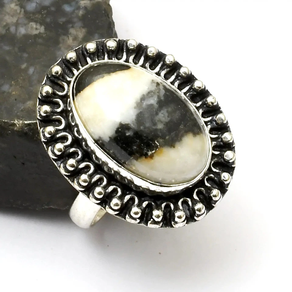 Anillo étnico de piedras preciosas turquesa búfalo joyería para boda talla EE. UU. 9,25 AR 30158 Foto 1 de 1