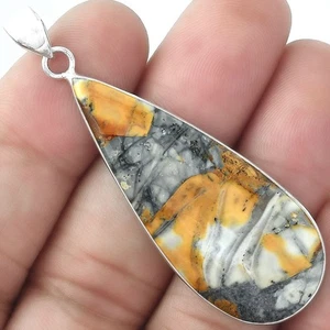 Natural Maligano Jasper - Indonesia 925 Sterling Silver Pendant Jewelry P-1001 - Picture 1 of 5