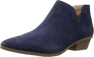 Kenneth Cole REACTION Women's Side Way Low Heel Ankle Bootie 9, Navy - Picture 1 of 8