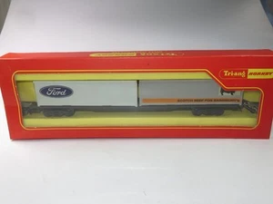 Vagón Freightliner vintage Tri-ang Hornby calibre OO R.719 con 2 contenedores EN CAJA - Imagen 1 de 5
