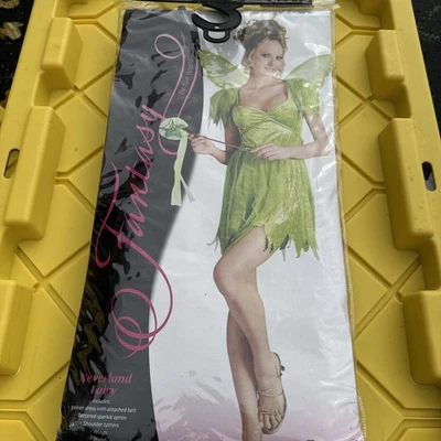 Fun World Neverland Fairy Tinkerbell Halloween Costume 5113 Sexy Adult S/M NEW - Image 1 of 4