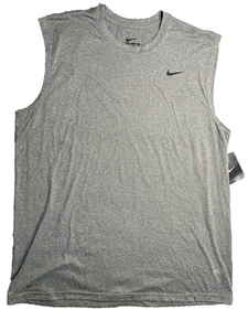 The Nike Tee Men's Training Tank Dri-Fit Athletic Cut XL Grey - Picture 1 of 5