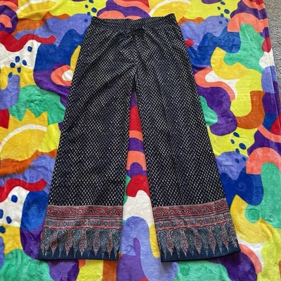 Calça Polo Ralph Lauren Boho Culotte Feminina Tamanho 6 (30x30) Geométrica Hipster Mãe - Imagem 1 de 4