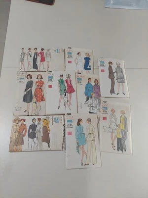 LOTE DE 9 patrones de costura vintage VOGUE talla 12 a 16 Foto 1 de 4