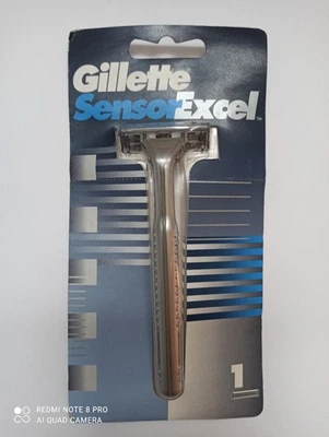 NAVAJA Gillette Sensor Excel (mango de metal + 1 hoja) sellada rara nos 1993 - Imagen 1 de 3