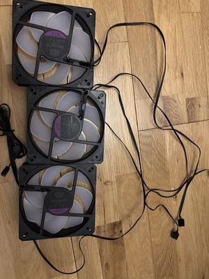 Cooler Master SickleFlow 120 ARGB x3 120mm 1800RPM PWM ARGB LED x 3 - Image 1 of 2