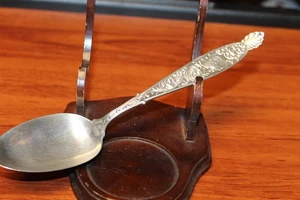 R Wallace Sterlingsilber Servierlöffel 7 3/4" monogrammiert 45 Gramm - Bild 1 von 8