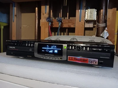Philips CDR-775 Dual CD Recorder High Speed Duplicator VTG - Tested No Remote - Image 1 of 4