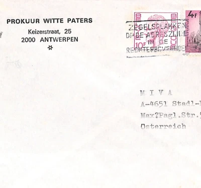BELGIUM *White Fathers* Missionary Cover Antwerp 2000 Austria {samwells}YQ418 - Image 1 of 4