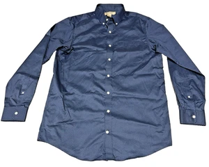 Duluth Trading Co~ Wrinklefighter Men's Slim 100% Cotton L/S Button Shirt Blue - Picture 1 of 9