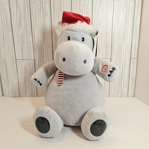 Hallmark Hippopotamus 12" Plush Sings I Want a Hippo for Christmas MJC2854 Video - Picture 1 of 10