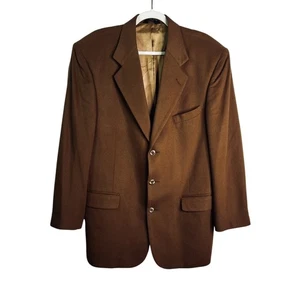 100% Cashmere Brown Vintage Bachrach Mens size L jacket - Picture 1 of 7