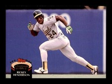 1992 Topps Stadium Club Rickey Henderson #750 ID: 13986